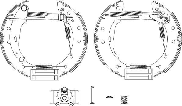 HELLA PAGID 8DB 355 004-431 - Bremžu loku komplekts www.autospares.lv