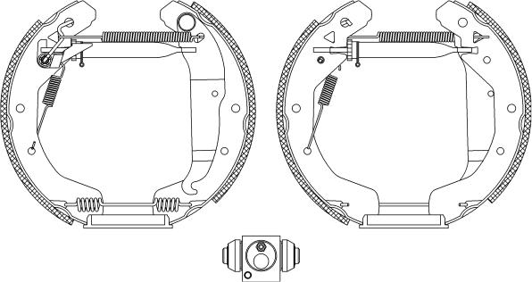 HELLA PAGID 8DB 355 022-671 - Bremžu loku komplekts www.autospares.lv