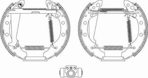 HELLA PAGID 8DB 355 004-151 - Bremžu loku komplekts www.autospares.lv