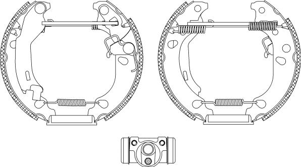 HELLA PAGID 8DB 355 004-891 - Bremžu loku komplekts www.autospares.lv