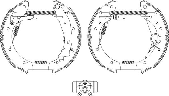 HELLA PAGID 8DB 355 004-351 - Bremžu loku komplekts autospares.lv