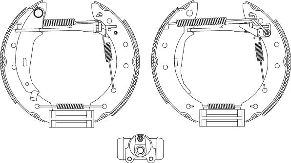 HELLA PAGID 8DB 355 004-291 - Bremžu loku komplekts www.autospares.lv