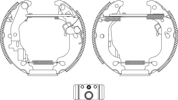 HELLA PAGID 8DB 355 004-751 - Bremžu loku komplekts www.autospares.lv