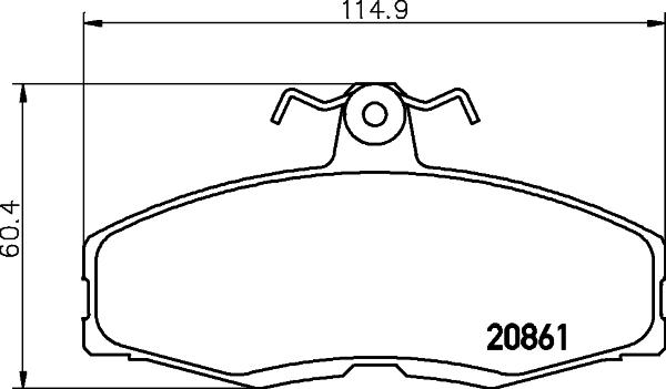 HELLA PAGID 8DB 355 005-941 - Brake Pad Set, disc brake www.autospares.lv