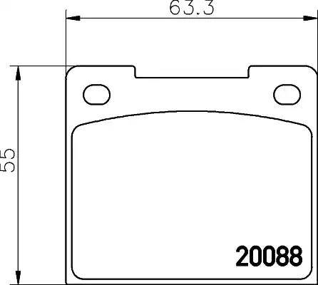 HELLA PAGID 8DB 355 005-971 - Bremžu uzliku kompl., Disku bremzes www.autospares.lv