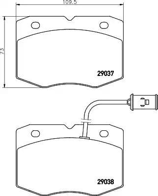 HELLA PAGID 8DB 355 005-491 - Bremžu uzliku kompl., Disku bremzes www.autospares.lv