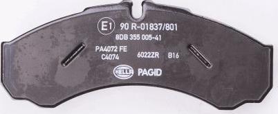 HELLA PAGID 8DB 355 005-411 - Bremžu uzliku kompl., Disku bremzes www.autospares.lv