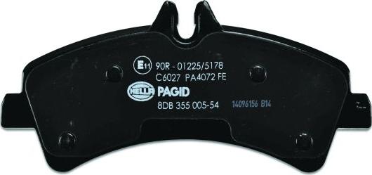 HELLA PAGID 8DB 355 005-541 - Bremžu uzliku kompl., Disku bremzes www.autospares.lv