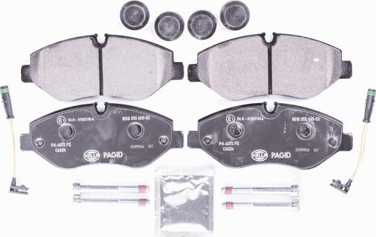 HELLA PAGID 8DB 355 005-521 - Bremžu uzliku kompl., Disku bremzes autospares.lv