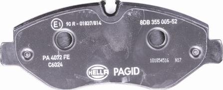 HELLA PAGID 8DB 355 005-521 - Bremžu uzliku kompl., Disku bremzes autospares.lv