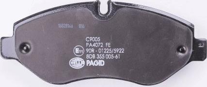 HELLA PAGID 8DB 355 005-611 - Bremžu uzliku kompl., Disku bremzes www.autospares.lv