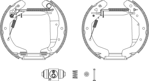 HELLA PAGID 8DB 355 005-051 - Bremžu loku komplekts www.autospares.lv