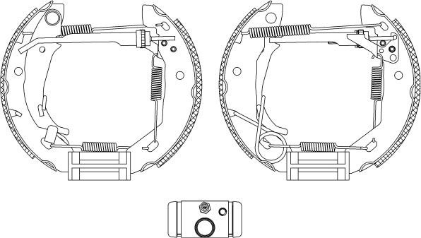 HELLA PAGID 8DB 355 005-061 - Bremžu loku komplekts www.autospares.lv