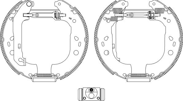 HELLA PAGID 8DB 355 005-101 - Bremžu loku komplekts www.autospares.lv