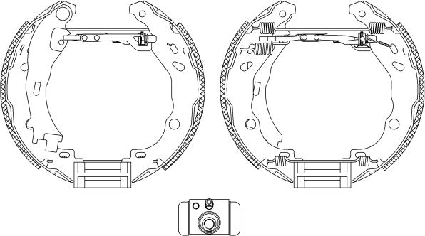 HELLA PAGID 8DB 355 005-111 - Brake Shoe Set www.autospares.lv