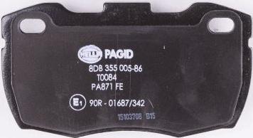 HELLA PAGID 8DB 355 005-861 - Bremžu uzliku kompl., Disku bremzes www.autospares.lv