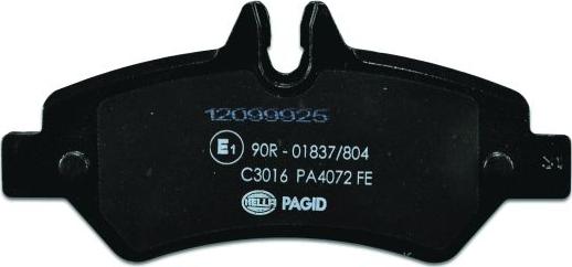 HELLA PAGID 8DB 355 005-351 - Bremžu uzliku kompl., Disku bremzes www.autospares.lv