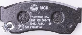 HELLA PAGID 8DB 355 030-391 - Bremžu uzliku kompl., Disku bremzes www.autospares.lv