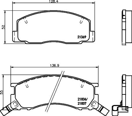 HELLA PAGID 8DB 355 006-451 - Тормозные колодки, дисковые, комплект www.autospares.lv