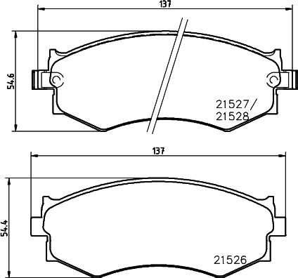 HELLA PAGID 8DB 355 006-421 - Bremžu uzliku kompl., Disku bremzes autospares.lv