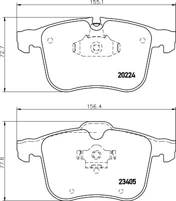 HELLA PAGID 8DB 355 006-561 - Bremžu uzliku kompl., Disku bremzes autospares.lv