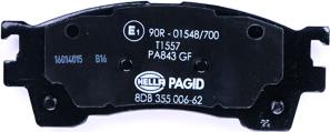 HELLA PAGID 8DB 355 006-621 - Bremžu uzliku kompl., Disku bremzes autospares.lv