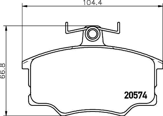 HELLA PAGID 8DB 355 006-021 - Bremžu uzliku kompl., Disku bremzes autospares.lv