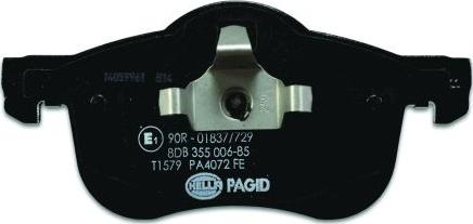 HELLA PAGID 8DB 355 006-851 - Bremžu uzliku kompl., Disku bremzes www.autospares.lv