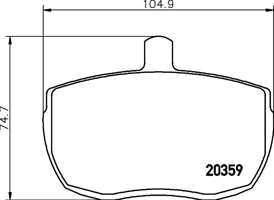 HELLA PAGID 8DB 355 006-361 - Bremžu uzliku kompl., Disku bremzes www.autospares.lv