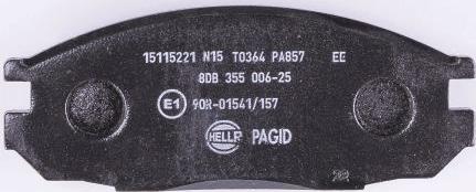 HELLA PAGID 8DB 355 006-251 - Bremžu uzliku kompl., Disku bremzes www.autospares.lv