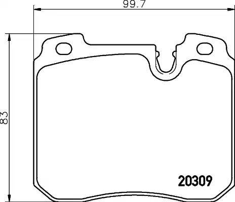 HELLA PAGID 8DB 355 008-071 - Bremžu uzliku kompl., Disku bremzes www.autospares.lv