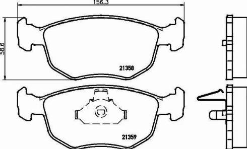 HELLA PAGID 8DB 355 008-191 - Bremžu uzliku kompl., Disku bremzes www.autospares.lv