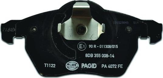 HELLA PAGID 8DB 355 008-141 - Bremžu uzliku kompl., Disku bremzes www.autospares.lv