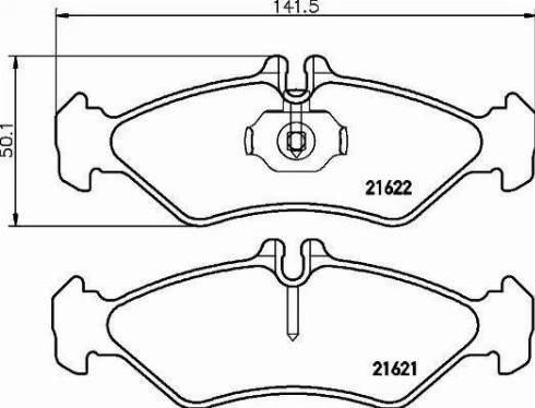 HELLA PAGID 8DB 355 008-341 - Bremžu uzliku kompl., Disku bremzes www.autospares.lv