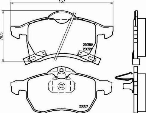 HELLA PAGID 8DB 355 008-361 - Bremžu uzliku kompl., Disku bremzes autospares.lv