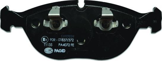 HELLA PAGID 8DB 355 008-261 - Bremžu uzliku kompl., Disku bremzes www.autospares.lv