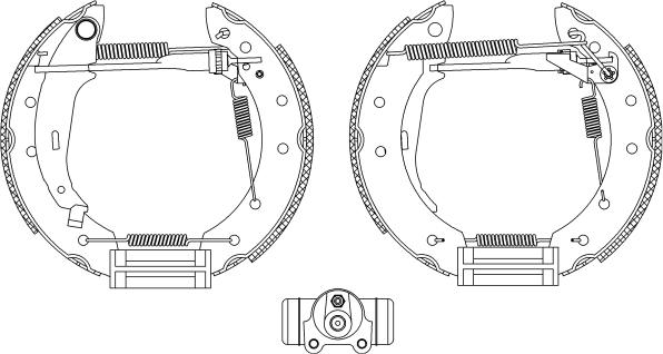 HELLA PAGID 8DB 355 003-981 - Bremžu loku komplekts www.autospares.lv