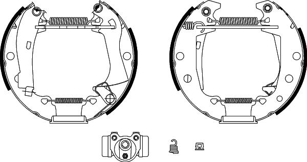 HELLA PAGID 8DB 355 003-621 - Bremžu loku komplekts www.autospares.lv