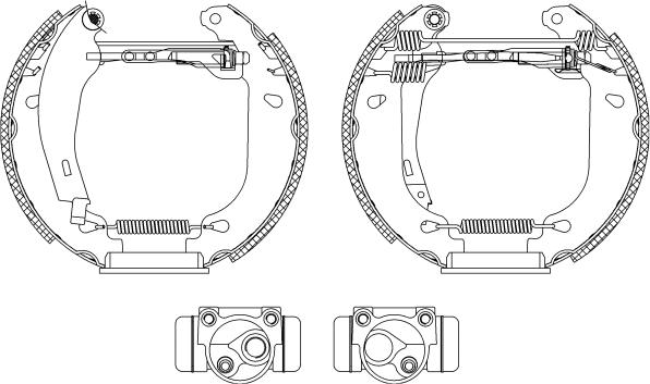 HELLA PAGID 8DB 355 003-861 - Bremžu loku komplekts www.autospares.lv