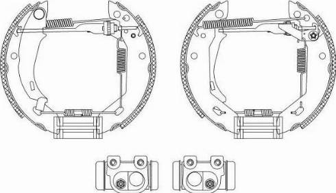 HELLA PAGID 8DB 355 003-831 - Bremžu loku komplekts autospares.lv