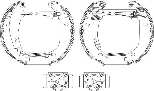 HELLA PAGID 8DB 355 003-871 - Bremžu loku komplekts www.autospares.lv