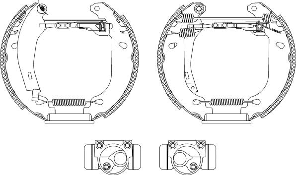 HELLA PAGID 8DB 355 003-761 - Bremžu loku komplekts www.autospares.lv