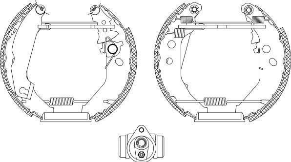 HELLA PAGID 8DB 355 003-781 - Bremžu loku komplekts www.autospares.lv