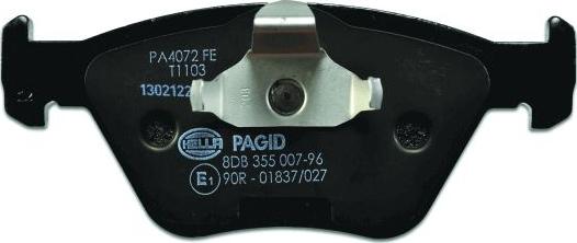 HELLA PAGID 8DB 355 007-961 - Bremžu uzliku kompl., Disku bremzes www.autospares.lv