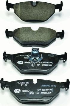 HELLA PAGID 8DB 355 007-981 - Bremžu uzliku kompl., Disku bremzes www.autospares.lv