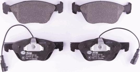 HELLA PAGID 8DB 355 007-931 - Brake Pad Set, disc brake www.autospares.lv