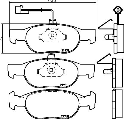 HELLA PAGID 8DB 355 007-921 - Brake Pad Set, disc brake www.autospares.lv