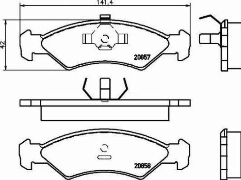 HELLA PAGID 8DB 355 007-311 - Bremžu uzliku kompl., Disku bremzes www.autospares.lv