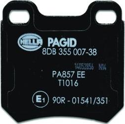 HELLA PAGID 8DB 355 007-381 - Bremžu uzliku kompl., Disku bremzes www.autospares.lv