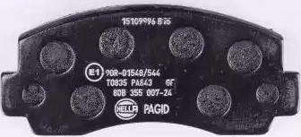 HELLA PAGID 8DB 355 007-241 - Bremžu uzliku kompl., Disku bremzes www.autospares.lv